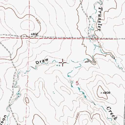 Topographic Map of Olson Draw, WY