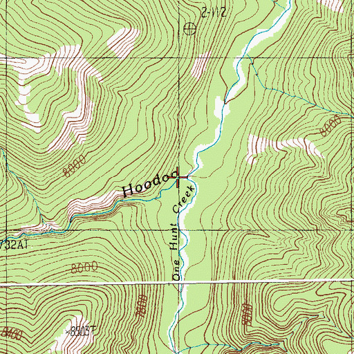 Topographic Map of One Hunt Creek, WY