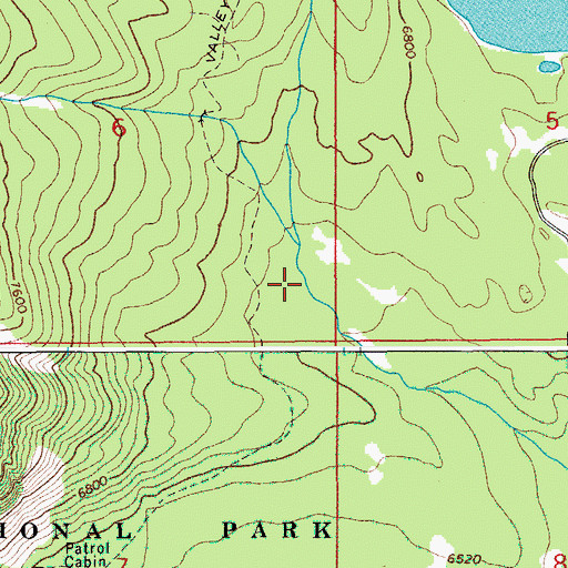 Topographic Map of Open Canyon, WY