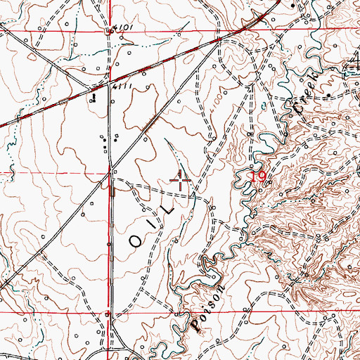Topographic Map of Osage Oil Field, WY