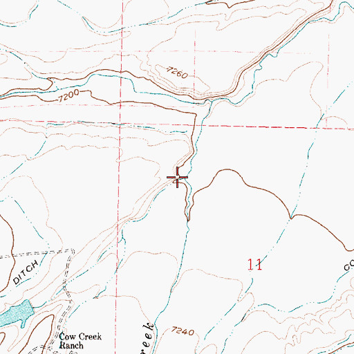 Topographic Map of Otto Creek, WY