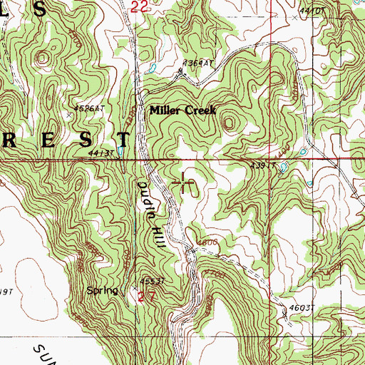 Topographic Map of Oudin Hill, WY