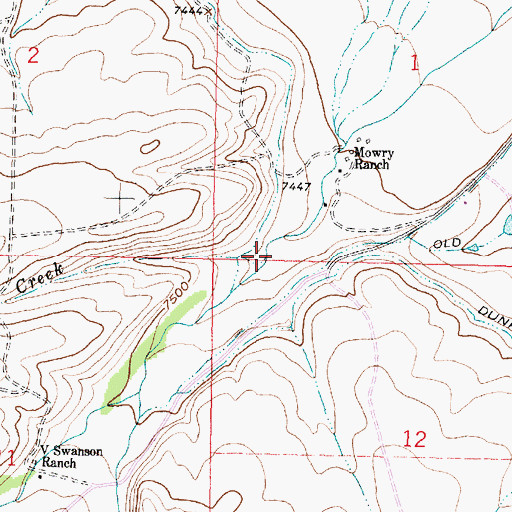 Topographic Map of Owl Creek, WY