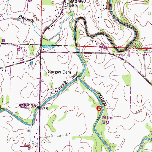 Topographic Map of Mud Creek, AL
