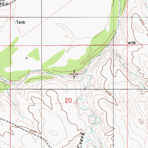 Topographic Map of Owl Creek, WY