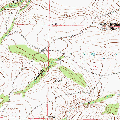 Topographic Map of Owl Gulch, WY