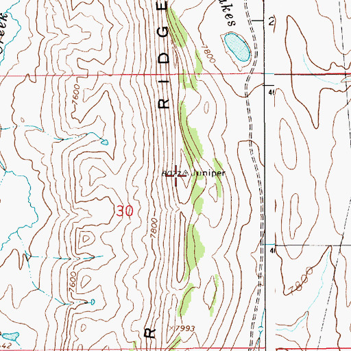 Topographic Map of Oyster Ridge, WY