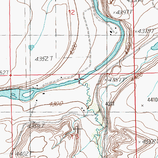 Topographic Map of Paint Creek, WY