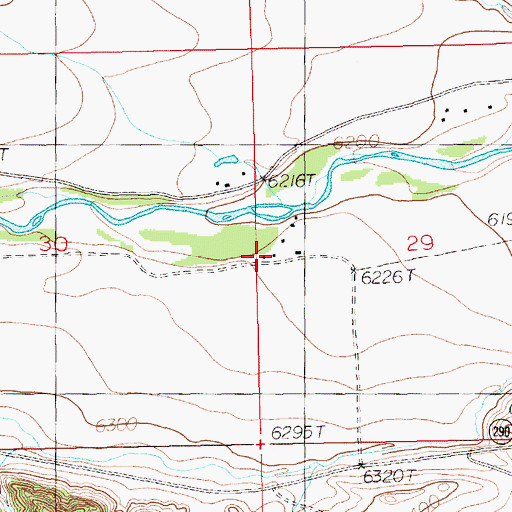 Topographic Map of Palette Ranch, WY