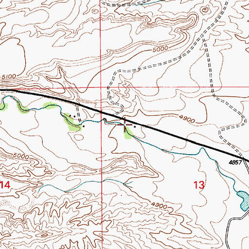 Topographic Map of Palmer Canyon, WY