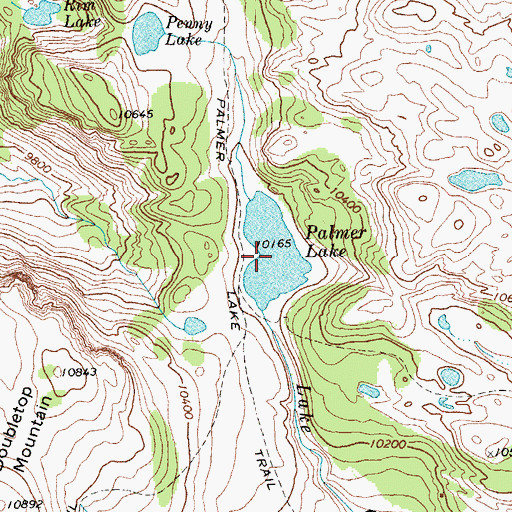 Topographic Map of Palmer Lake, WY