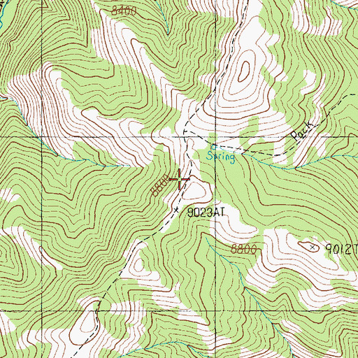 Topographic Map of Papoose Trail, WY