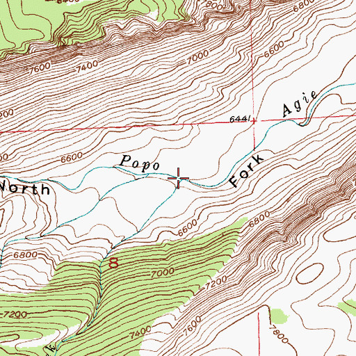 Topographic Map of Paradise Creek, WY