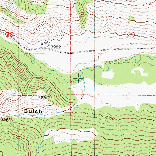 Topographic Map of Park Creek, WY