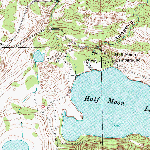 Topographic Map of Surveyor Creek, WY