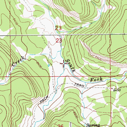 Topographic Map of Park Creek, WY