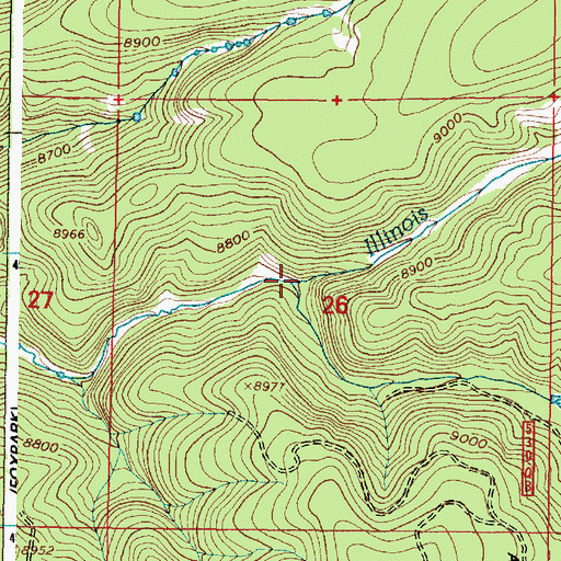 Topographic Map of Park Run, WY
