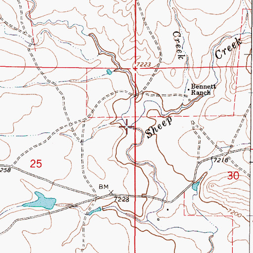 Topographic Map of Pass Creek, WY