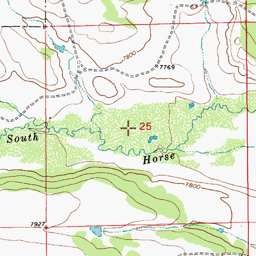 Topographic Map of Pass Creek, WY