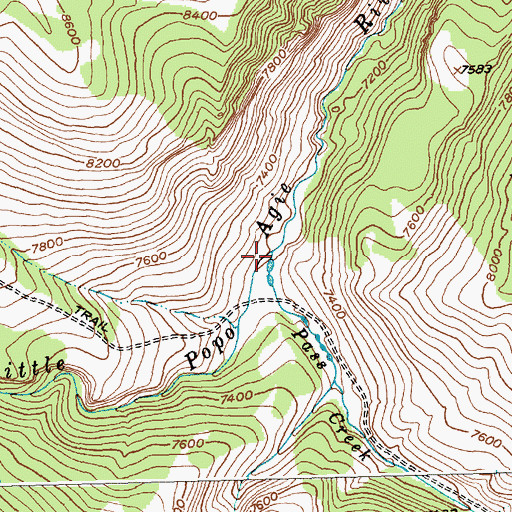Topographic Map of Pass Creek, WY