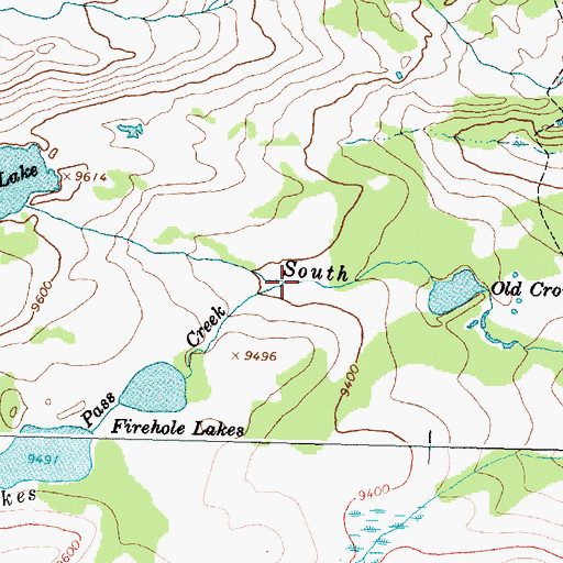 Topographic Map of Pass Creek, WY
