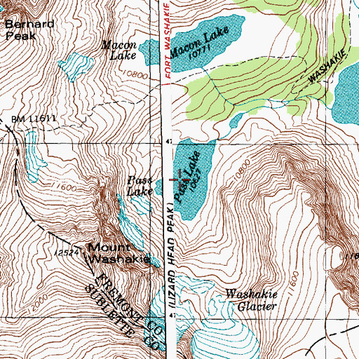 Topographic Map of Pass Lake, WY