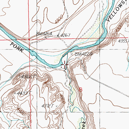 Topographic Map of Pat O'Hara Creek, WY