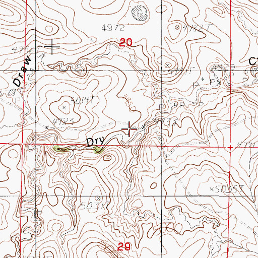 Topographic Map of Patsy Draw, WY