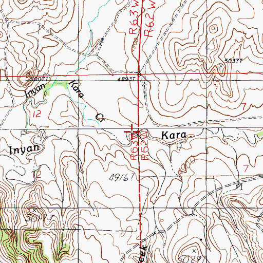 Topographic Map of Paxton Creek, WY