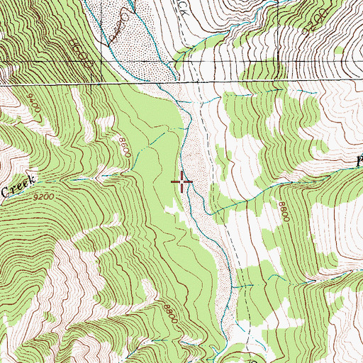 Topographic Map of Pearce Creek, WY
