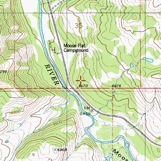 Topographic Map of Pearson Creek, WY