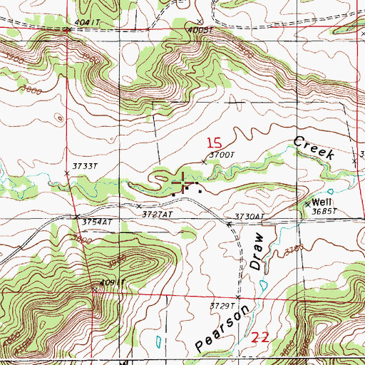 Topographic Map of Pearson Ranch, WY