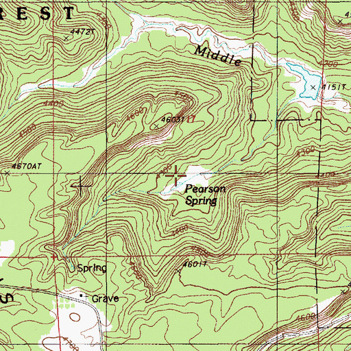 Topographic Map of Pearson Spring, WY