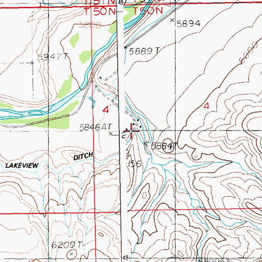 Topographic Map of Pelcher Ranch, WY