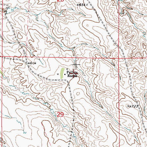Topographic Map of Pellatz Ranch, WY
