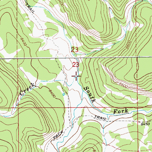 Topographic Map of Pelton Creek, WY