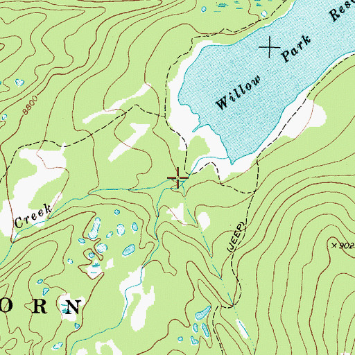 Topographic Map of Penrose Creek, WY
