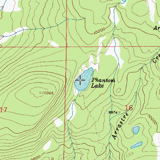 Topographic Map of Phantom Lake, WY