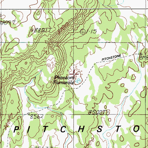 Topographic Map of Phantom Fumerole, WY
