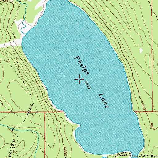 Topographic Map of Phelps Lake, WY