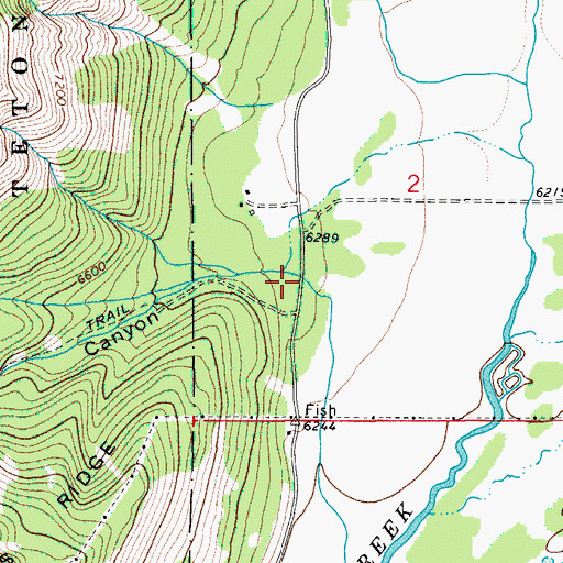 Topographic Map of Phillips Canyon, WY