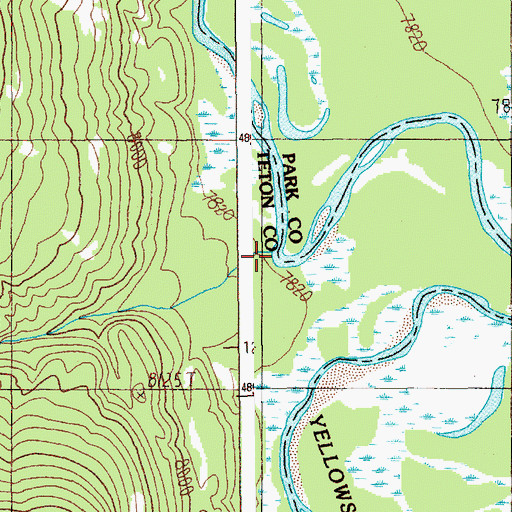 Topographic Map of Phlox Creek, WY