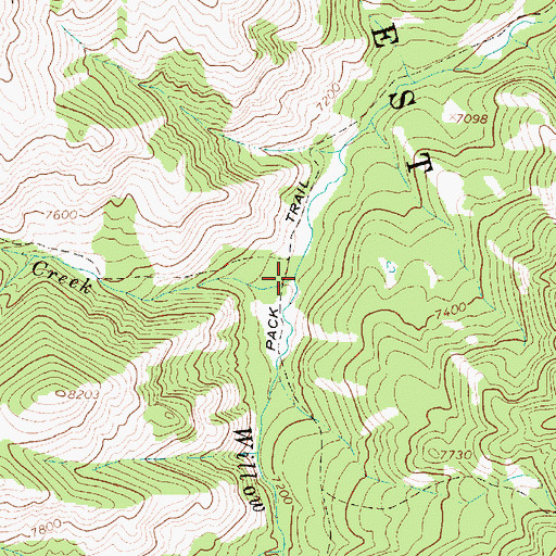 Topographic Map of Phosphate Creek, WY