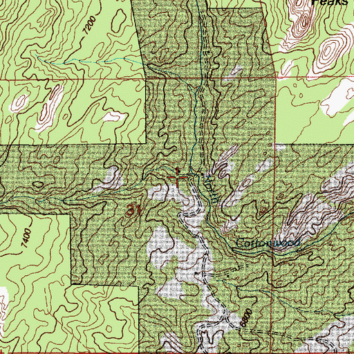 Topographic Map of Pickerall Ranch, WY