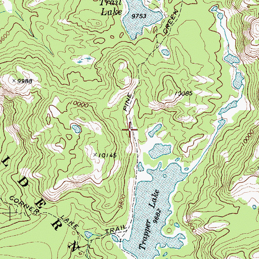 Topographic Map of Pine Creek Canyon Trail, WY