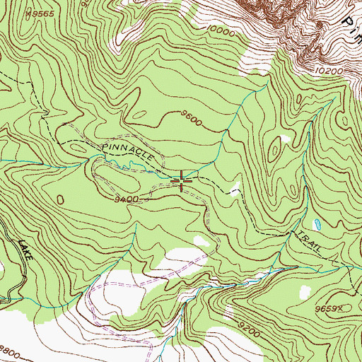 Topographic Map of Pinnacle Trail, WY