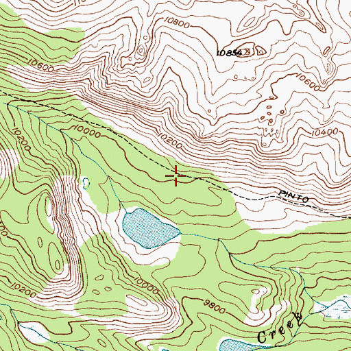 Topographic Map of Pinto Park Trail, WY