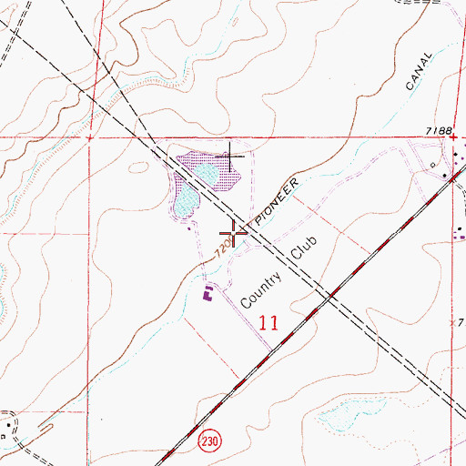 Topographic Map of Pioneer Canal, WY