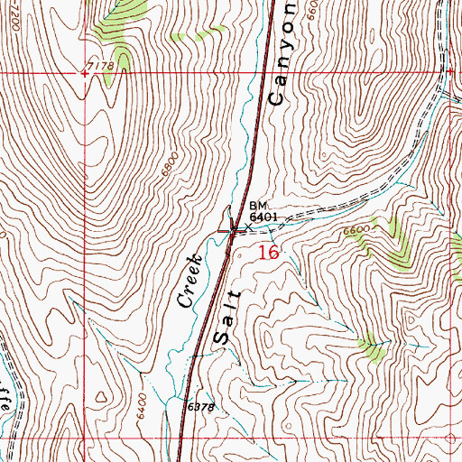 Topographic Map of Pipper Creek, WY