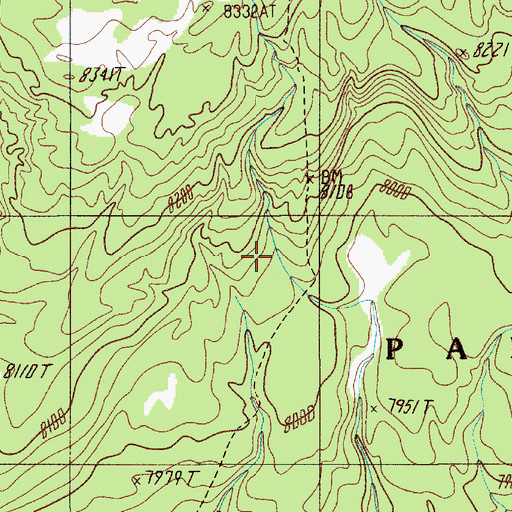 Topographic Map of Pitchstone Plateau Trail, WY